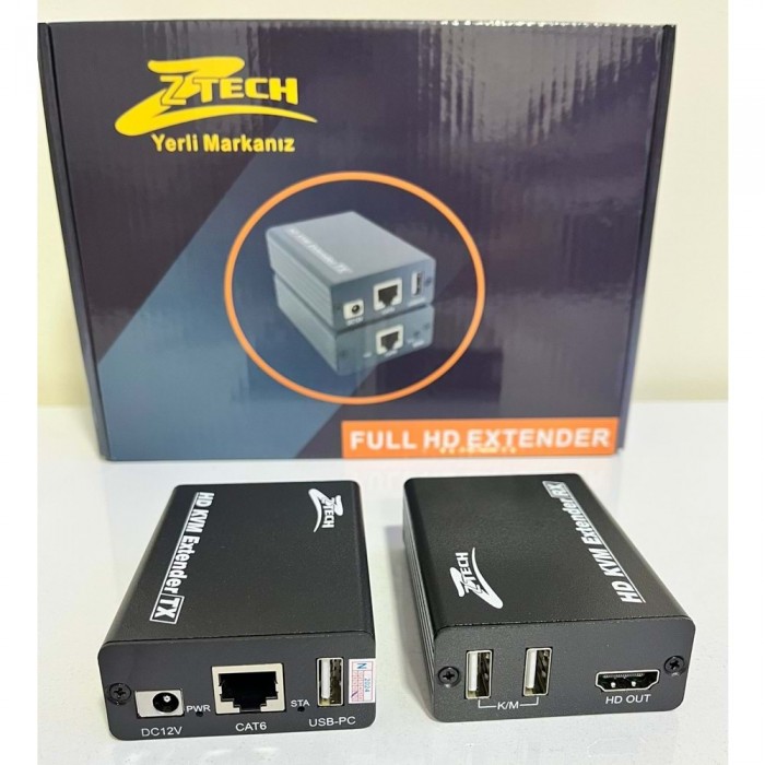 ZTECH ZR-1120 CAT6 TO HDMI+USB 120M             - ST03402
