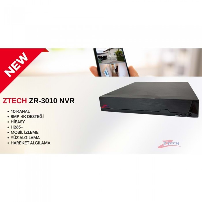 ZTECH ZR-3010 NVR 10KANAL H265 +10CH  - ST03465