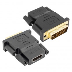 POWERMASTER HDMI DİŞİ - DVI ERKEK 24+5 PİN GOLD ÇEVİRİCİ JACK - 14418