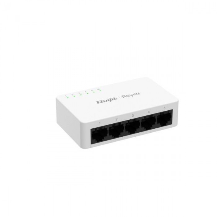 Reyee 5 Portlu, 10/100 Fast Ethernet, Tak Çalıştır Switch, Plastik Kasa   - RG-ES05F 