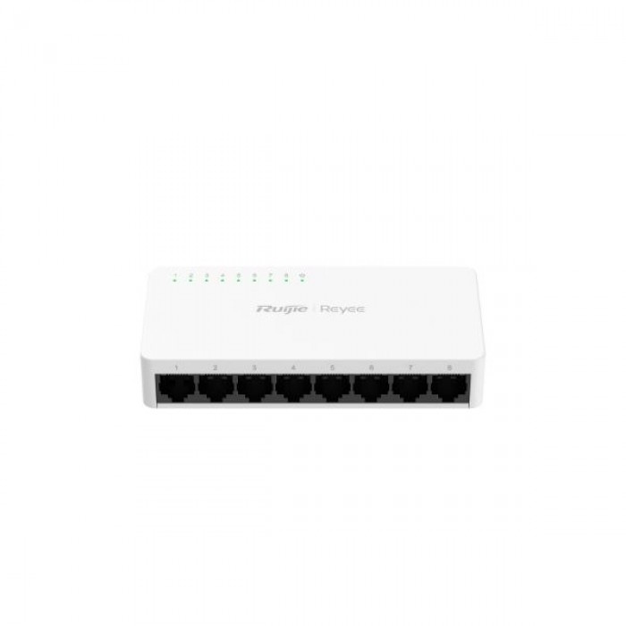 Reyee 8 Portlu, 10/100 Fast Ethernet, Tak Çalıştır Switch, Plastik Kasa   - RG-ES08F