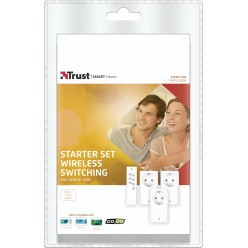 Trust Smart Home uzaktan kumandalı priz Starter Set (üç Funk-Steckdosenschalter uzaktan kumanda ile 1500 W) - AC3-1000R