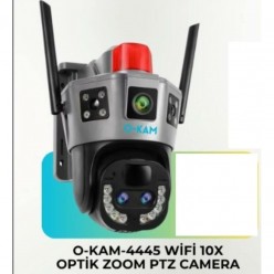O-KAM 4445 WİFİ 10X OPTİK ZOOM PTZ CAMERA(GRİ) - 4445