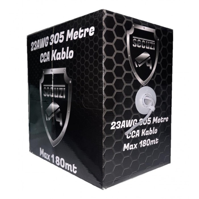 SECUZI 23AWG CCA 305MT INDOOR IP KAMERA KABLOSU (MAX 180MT) - SZNT-DKC6CA23