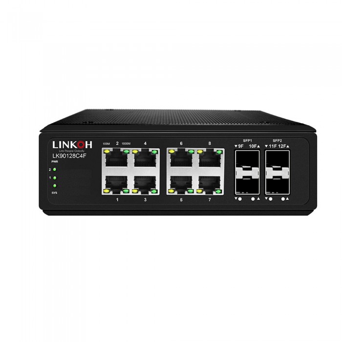 SECUZI 8 Port 10/100/1000M Industrial Ethernet Switch - SZNT-IPSL08G
