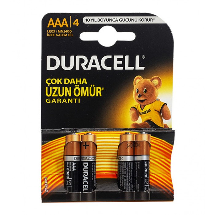 DURACELL AAA İNCE PİL (4LÜ) PAKET FİYAT - 13363
