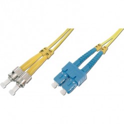 ST-SC Fiber Optik Patch Kablo, 9/125 µ, Singlemode, 3.0mm, Duplex, OS2, LSZH, 20 metre - -